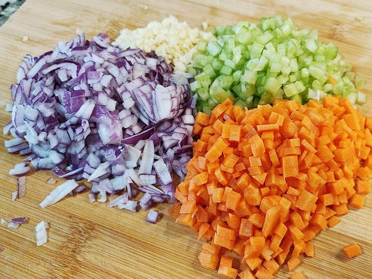 Cottage pie, step 1 of this English recipe