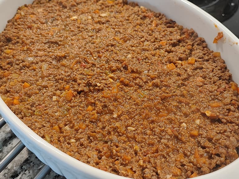 Cottage pie, step 10 of this English recipe